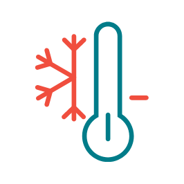 Freezing temperatures thermometer icon